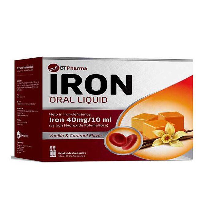 BT Pharma Iron Oral Liquid (40mg/10ml) 10 Vials