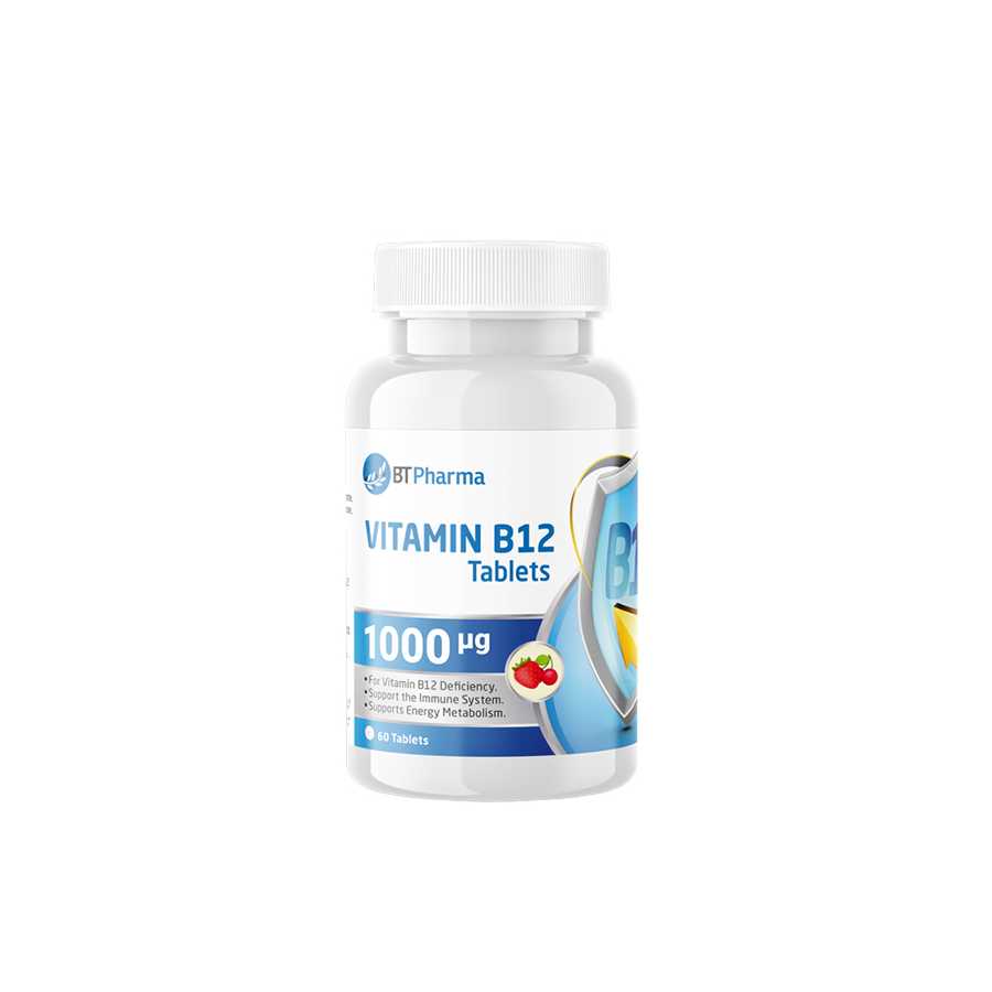 BT Pharma Vitamin B12 1000 Mcg 60 Tablets