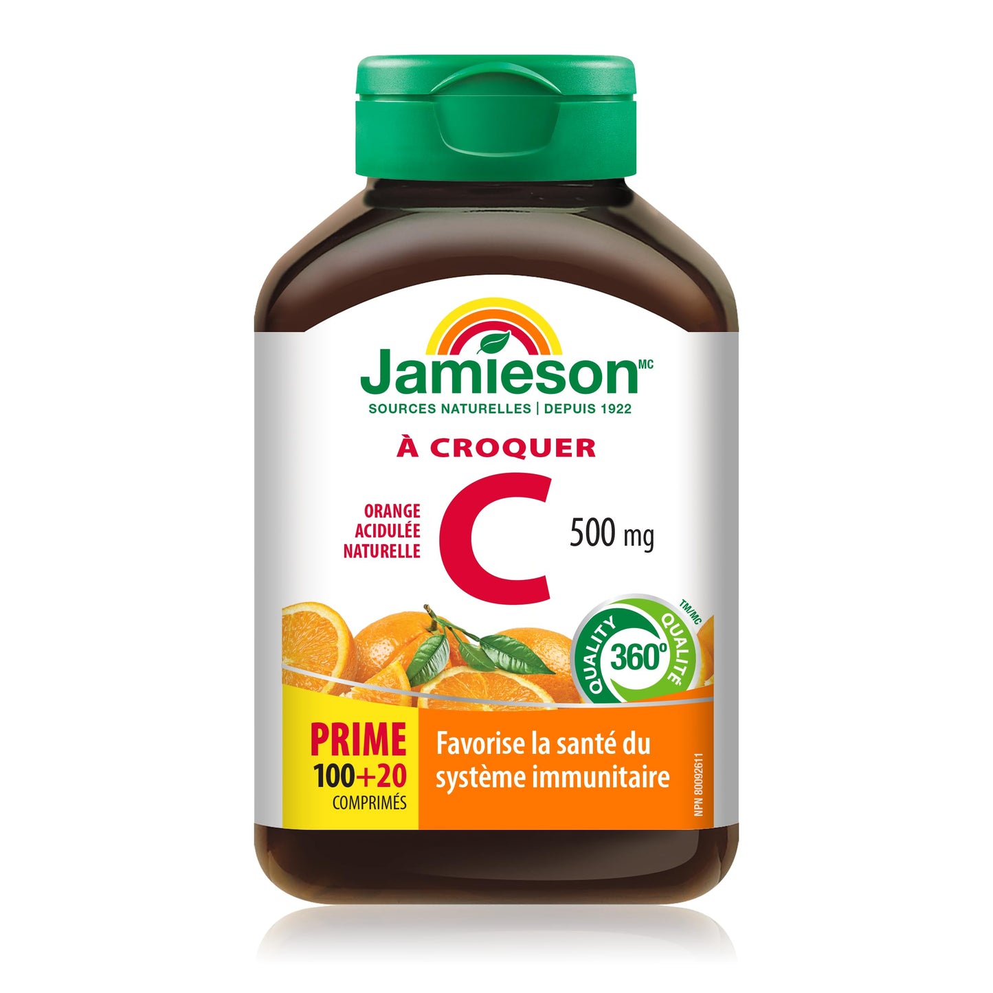 Jamieson Vitamin C 500mg 120 Chewable Tablets