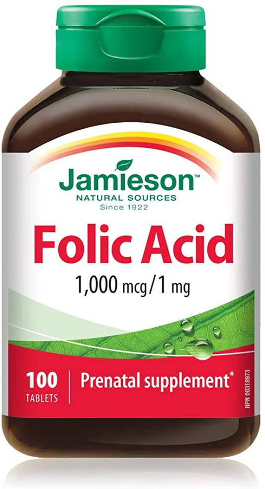 Jamieson Folic Acid 1mg 100 Tablet