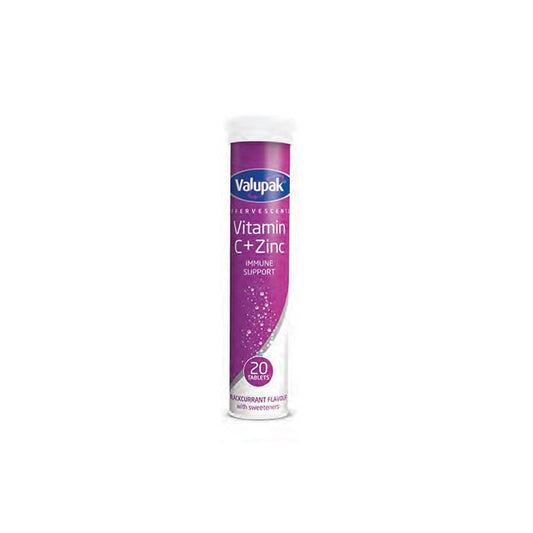 valupak vitamin c zinc effervescent tablet 20's